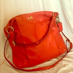 Coach coral cross body bag